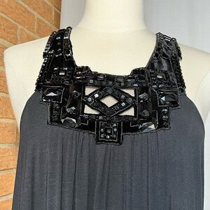 Boston Proper NWT black embellished neckline swing dress - 12